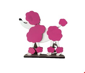 Temático Barbie - Placa Cachorro Rosa M Temático Barbie - Placa Cachorro Rosa M