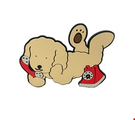 Temático Bobbie Goods - Placa Cachorro Com Telefone M Temático Bobbie Goods - Placa Cachorro Com Telefone M