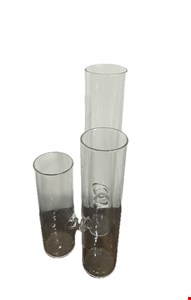 Trio de Vasos Cilindro Vidro 25cmA