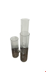 Trio de Vasos Cilindro Vidro 25cmA