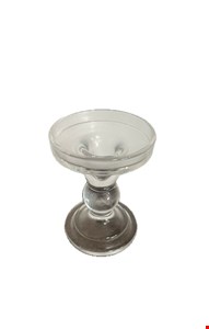 Castiçal taça em vidro redondo 11cmA