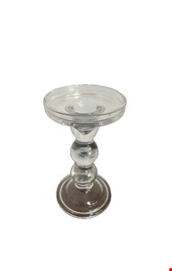 Castiçal taça em vidro redondo 15cmA Castiçal taça em vidro redondo 15cmA