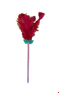 Temático Carnaval - Varinha Pena Vermelha P