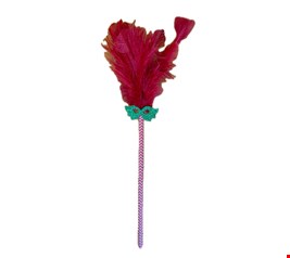 Temático Carnaval - Varinha Pena Vermelha P