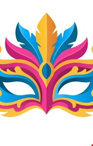 Totem Temático - Máscara de Carnaval 70cmA