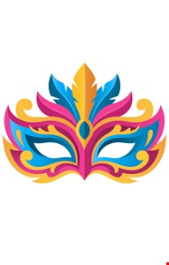 Totem Temático - Máscara de Carnaval 70cmA