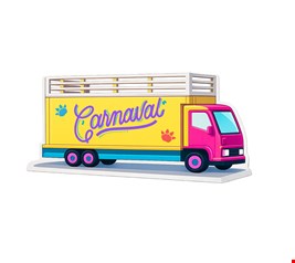 Totem Temático - Trio Elétrico de Carnaval 120cmC