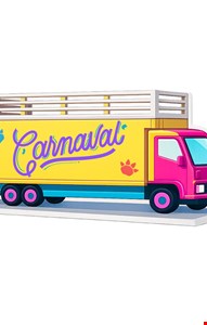 Totem Temático - Trio Elétrico de Carnaval 120cmC