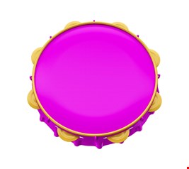 Totem Temático - Pandeiro Rosa de Carnaval 50cmD