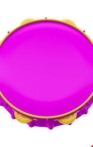 Totem Temático - Pandeiro Rosa de Carnaval 50cmD