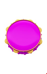 Totem Temático - Pandeiro Rosa de Carnaval 50cmD