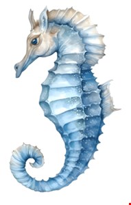 Totem Temático Fundo do Mar - Cavalo Marinho 50cmL