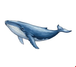 Totem Temático Fundo do Mar - Baleia 50cmL