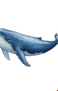 Totem Temático Fundo do Mar - Baleia 50cmL