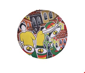 Painel Redondo Tecido Sublimado - Olodum Carnaval  1,50mD