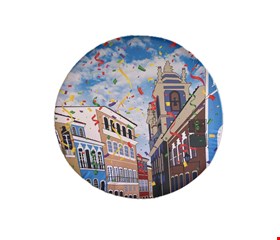 Painel Redondo Tecido Sublimado - Carnaval em Salvador 1,50mD