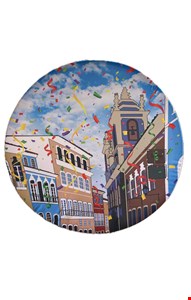 Painel Redondo Tecido Sublimado - Carnaval em Salvador 1,50mD