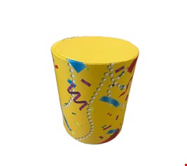 Capa de Cilindro Tecido Sublimado - Carnaval Tropical Amarelo P 40x45 