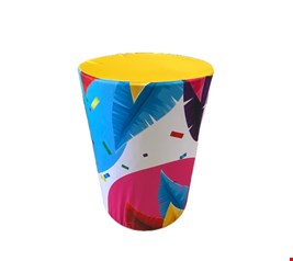 Capa de Cilindro Tecido Sublimado - Carnaval Penas Tropical M 60X45