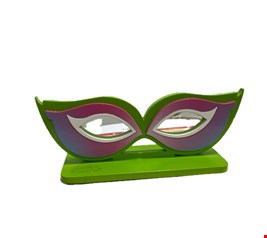 Temático Carnaval - Placa Máscara Verde e Rosa P 