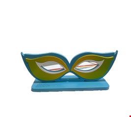 Temático Carnaval - Placa Máscara Azul e Amarelo P 