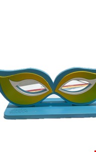 Temático Carnaval - Placa Máscara Azul e Amarelo P 