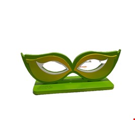 Temático Carnaval - Placa Máscara Verde e Amarelo P