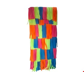 Temático Carnaval - Painel Retangular de Franjas Coloridas 1,88cmAx80cmL