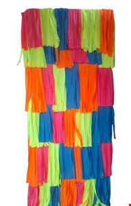 Temático Carnaval - Painel Retangular de Franjas Coloridas 1,88cmAx80cmL