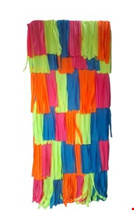 Temático Carnaval - Painel Retangular de Franjas Coloridas 1,88cmAx80cmL