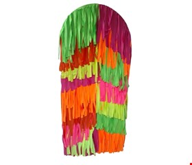 Temático Carnaval - Painel Oval de Franjas Coloridas 1,80cmA