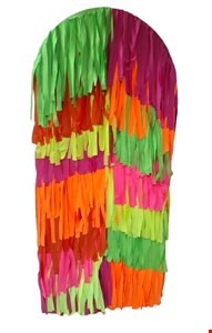 Temático Carnaval - Painel Oval de Franjas Coloridas 1,80cmA