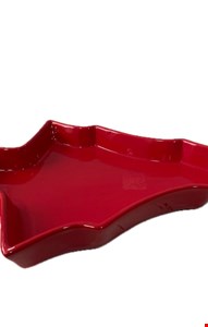 Bandeja Árvore de Natal Vermelha 28cmC 23cmL