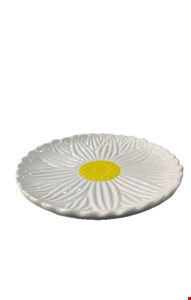 Bandeja Flor Margarida Branca com Amarelo 20cmD Bandeja Flor Margarida Branca com Amarelo 20cmD