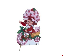 Totem Temático Moranguinho na Bicicleta 63cmA Totem Temático Moranguinho na Bicicleta 63cmA