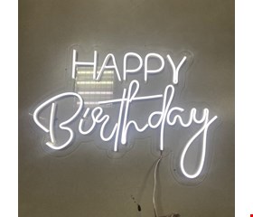 Painel de Led Happy Birthday - Luz amarela 54cmC 35cmA