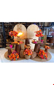 Decoração Adulto - Tropical Laranja, Rosa Pink & Dourado II Decoração Adulto - Tropical Laranja, Rosa Pink & Dourado II