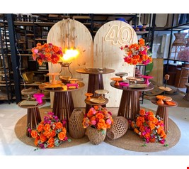 Decoração Adulto - Tropical Laranja, Rosa Pink & Dourado II Decoração Adulto - Tropical Laranja, Rosa Pink & Dourado II