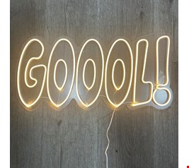 Letreiro em Led - Goool Luz amarela / branco quente 55cmC 