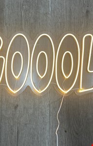 Letreiro em Led - Goool Luz amarela / branco quente 55cmC 