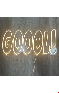 Letreiro em Led - Goool Luz amarela / branco quente 55cmC 