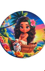 Painel Redondo Tecido Sublimado - Moana 1,50mD
