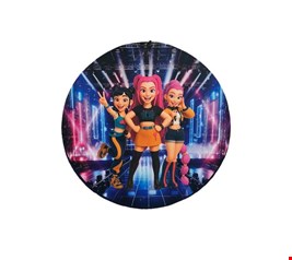 Painel Redondo Tecido Sublimado - Guerreiras do K-Pop 1,50mD