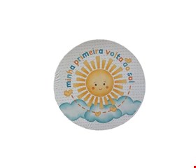 Painel Redondo Tecido Sublimado - Minha Primeira Volta ao Sol 1,50mD