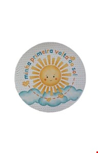 Painel Redondo Tecido Sublimado - Minha Primeira Volta ao Sol 1,50mD