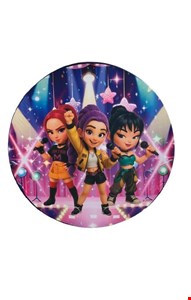 Painel Redondo Tecido Sublimado - Guerreiras do K-Pop Baby 1,50mD 