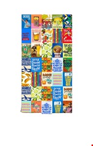 Capa de Painel Vertical Reto - Lambe Lambe Brasilidades Azul 2mA X 1mL 