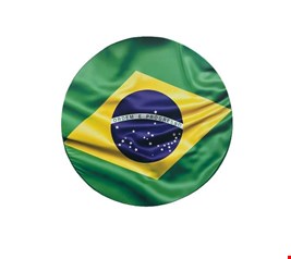 Painel Redondo Tecido Sublimado - Bandeira do Brasil 1,50mD