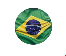 Painel Redondo Tecido Sublimado - Bandeira do Brasil 1,50mD