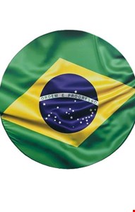 Painel Redondo Tecido Sublimado - Bandeira do Brasil 1,50mD